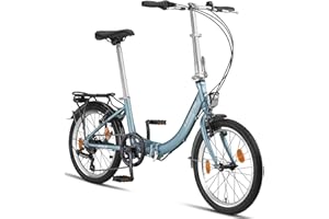 Licorne Bike Fold Premium - Bicicletta pieghevole in alluminio a 6 marce, cambio a catena Shmano, sistema Quick Fold, bicicletta pieghevole