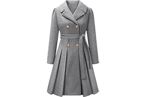 RITOSTA Abrigo Lana Mujer Invierno Elegante Abrigos Paño Largo Chaqueta Entretiempo Gabardina Moda Tench Coat con Botones
