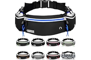 STEEL Ceinture Running Hydratation Course a Pied, Sac Banane Porte Gourde, Bouteille Accessoires Etanche Réfléchissant pour Trail Jogging Footing Randonnée Vélo