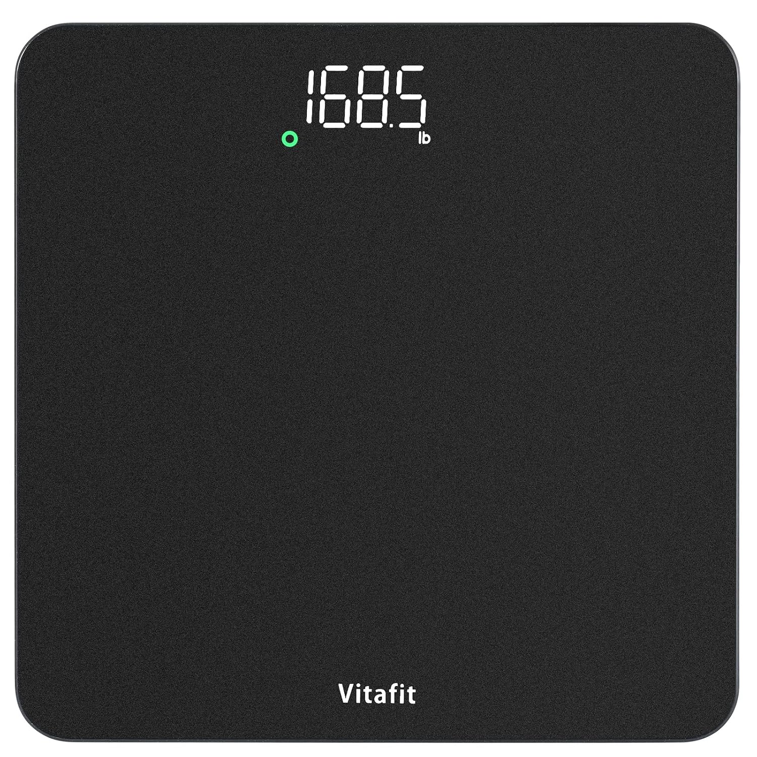 Vitafit Digitale Personenweegschaal Hoge Nauwkeurigheid 0.05kg, 182kg | Professionele Fabriek Sinds 2001 Badkamerweegschaal LED, Weegschaal Personen met 3*AAA Batterijen, Step-on, Spuitzilverzwart