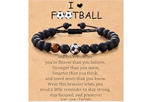 Aunis Foootball Lover Gifts Football Bracelets Gifts for Boys Son Grandson Nephew