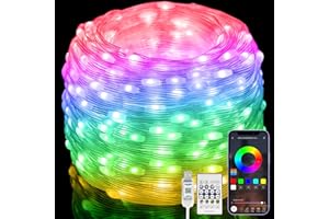 Electight 20M Intelligent RGB Guirlande Lumieuse avec Télécommandes [Étanchéité], USB Guirlande Lumineuse Multicolore, pour Décoration Intérieure/Extérieure, Noël, Halloween, Mariage, Fêtes