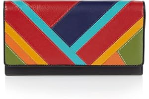 VISCONTI Damski portfel z prawdziwej skóry z 9 przegródkami – blokada RFID, Multi - Clara, Nowoczesny