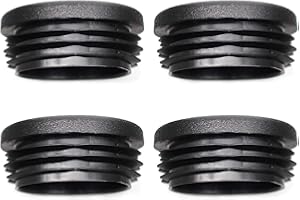 Enkotrade 4 Stück Lamellenstopfen Rund Ø 45mm, Rohrstopfen, Rohrabdeckung aus hochwertigem Polyethylen Kunststoff, Stopfen, Endstopfen, Kappen