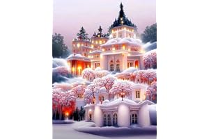 SMYJDMM Diamond Painting, Weiße Burg Diamond Painting Kits, Diamant Painting Set Mosaikherstellung Erwachsene Diamant Kunst Handwerk für Home Wand Décor 30x40cm