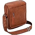 Storite Stylish Small PU Leather Sling Cross Body Travel Office Business Messenger One Side Shoulder Bag for Men Women - Coffee Brown (20 x 7 x 25.5 Cm)