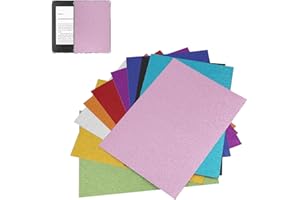 GOSKNOR 10 Pezzi di Cartoncino per Inserti per Kindle Paperwhite, Carta Glitterata Oro Inserti in Carta Glitterata Oro Massiccio da 17 cm per Kindle Clearcase