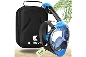Khroom Maschera da Snorkeling sicura CO2 Maschera a Pieno facciale | Maschera Subacquea per Adulti e Bambini | Maschere da immersione | Seaview Y