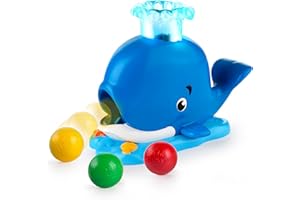 Bright Starts Silly Spout Whale Ball Popper Jouet d'activité Musicale avec lumière et Sons, 3 balles, développement précoce, Enfants de 6 à 12 Mois.
