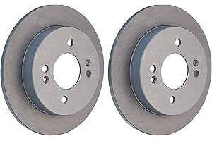 Blue Print ADG04396 Jeu de disques de frein (2 disques de frein) arrière, plein, Nombre de trous 4