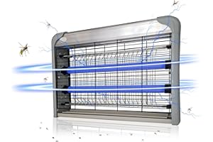 MAKA CHANGE YOUR LIFE QUALITY MAKA Lampada Antizanzare da Esterno Elettrica Doppia Griglia 20W e 30W Luce Raggi UV Zanzariera Trappola Ammazza e Cattura Zanzare Insetticida Uccidi Insetti Interno 100㎡ Cucina Giardino Ufficio (20W)