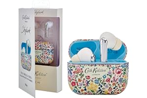 VQ Cath Kidston Skylark TWS Auriculares Inalambricos Bluetooth 5.4 con Elegante Estampado Aplicado a Mano - Cascos Inalambricos con Reducción de Ruido ENC, Micrófono HD, Batería de 40 Horas