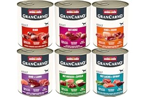 Animonda Grancarno Adulto Cibo per cani Bagnato, Cibo umido Per Cani Adulti Variazione salata Ii 1 X 6 X 800 G