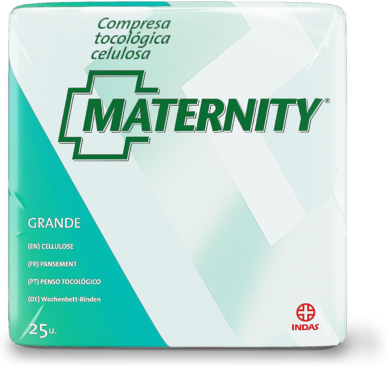 Indas Compresas Tocológicas Maternity de Celulosa - Confort y Seguridad Postparto, 25 Unidades Total