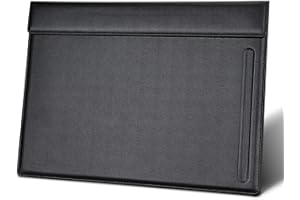 GORESE Portablocco A4 in Pelle, Orizzontale formato A4 Portablocchi Cartella Clipboard Menù con clip magnetica e portapenne, per conferenze, ufficio, aula, ristorante, bar, caffetteria