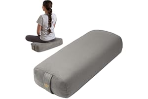 Florensi - Almohada de yoga y almohada de terciopelo premium (26 x 11 x 7"), gran rectángulo rectángulo rectángulo de yoga, almohada de yoga