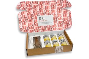 JUBEL Lemon Gift Pack With Branded Glass (6x330ml) - Perfect Beer Gift - Award Winning Gluten Free Beer - Vegan & Low Calorie - Dangerously Refreshing Fruit Beer - Craft Beer Gift Set