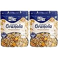 Fit & Flex Baked Crunchy Granola | Mango Coconut| Oat Rich Cereal with High Protein and Fibre | Ready to Eat Healthy Granola for Breakfast | Real Freeze Dried Fruits Snacks-450 GM (Pack of 2)