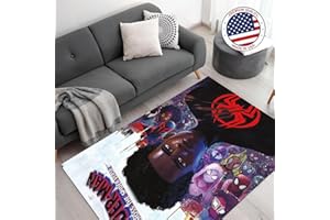DreamController Spiderrman Miles Moralees Custom Rug for Gamer Room (62x40inch) | Playroom Carpet Inspired by Games & Anime Decor | Gamer Room Decor for Kids & Teens