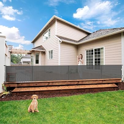 Türschutzgitter, Absperrgitter Treppengitter, 749–1346mm Breitenbereich Kindergitter, Haustiergitter, Treppenschutzgitter, Beidseitig Schwenkbare 762mm Höhe, Schwarze Babygitter Ohne Bohren | DE