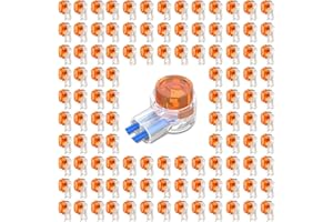 NHCDFA Jelly Crimps,180pcs K1 Gel Crimps,Button Telephone Wire Connectors,Telephone Cable Repair Splice Joiner,Waterproof Orange Clear Uy Connector,For Cable Data Phone Wire Joints