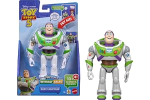 Mattel Disney and Pixar Toy Story 5 Interactables Figure, Buzz Lightyear 7 Inch Playscale, Movie Phrases & Converses with Other Characters in Line, JKV26
