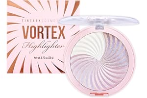 TINTARK Vortex Cream Highlighter Makeup Palette, Glow Highlighters Makeup Powder, Suit for Cheeks, Body, Eyeshadow, Silver Light Pink Rose Gold Purple Champagne, Vegan, Talc Free