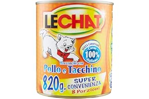 MONGE Lechat - Bocconcini, Con Pollo E Tacchino - 12 pezzi da 820 g [9840 g]