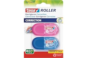 ‎TESA Tesa 59817-00000-00 Zestaw Mini Korektorów, Niebieski/Różowy, 2 Sztuki