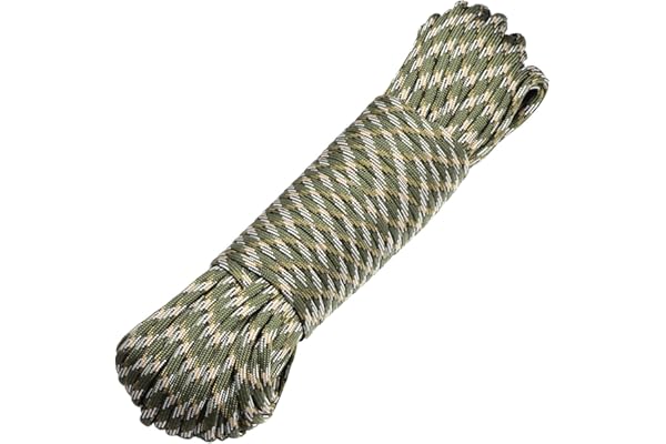 DonDon Corde Paracorde 30 Mètres Ruban de Tissu Lacet de Nylon Bracelet de Survie à Fabriquer et pour Activités de Camping en Extérieur 4 mm – 7 brins