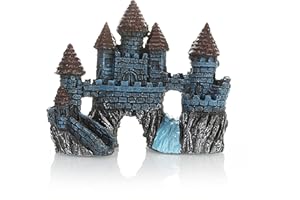 Movoja Decorazione per acquario – castello medievale XXL – per acqua dolce e salata – rovine rovine Ritterburg Cavaliere Castle Ornamento Acquaristica
