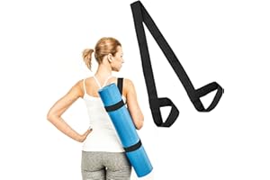 5RIDGE Yogamatten-Tragegurt – Tragen Sie Ihre Yogamatte bequem überall mit dem Baumwoll-Yogamatten-Gurt – Mehrzweck-leichte, verstellbare Schlaufen für alle Mattengrößen und einfach zu bedienende