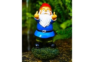 ESTEFANLO Gnome, statua da giardino, decorazione da giardino, gnomi, statuette da giardino, decorazione per esterni, scultura esterna, impermeabile, divertente, regalo per casa, cortile, prato, balcone