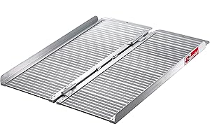 FTsolid Rampe d'accès Mobile pour Fauteuil Roulant en Aluminium Pliable 60cm, 90cm, 120cm ou 150cm de Longueur x 70cm de Largeur, pour Fauteuil Roulant ou rollator, Rampe, Rampe, Quai de Chargement