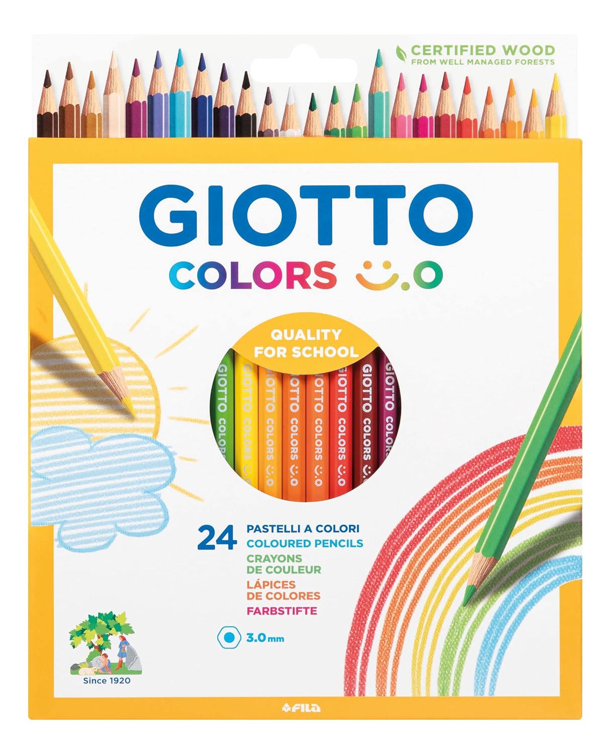 Pastelli colorati Giotto Colors Smile - 24 pezzi