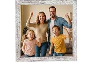 CABBEL – Cornice foto 25x25 cm in betulla – Design moderno quadrato – Acrilico infrangibile & retro robusto – Da parete o da tavolo – Ideale per foto 25x25 cm – Confezione da 1