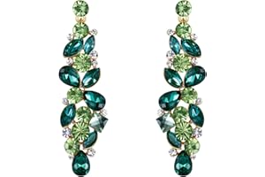 EVER FAITH® Goutte d'Eau Boucle d'Oreilles Pendentif Cristal Autrichien Brillant Superbe