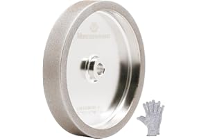 Moresuperhard CBN Grinding Wheel 6 inch, 180 Grit,1/2" Bore, 1" Wide,Aluminum Body,for Sharpening High Speed Steel Tools Woodturning Tools,for All Kinds of 6 inch Bench Grinders