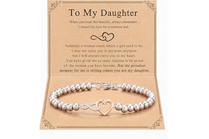 POWWA Infinity Heart Bracelet for Mum Daughter Sister Friend Girlfriend Wife Grandma Nana Granddaughter Mother-in-law Auntie...
