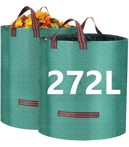Lanyesky 3 x 500L Borsa da giardino, borsa per rifiuti da giardino con