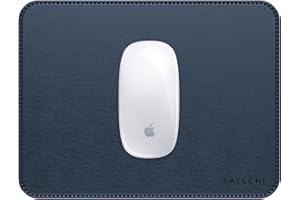 ‎SATECHI SATECHI Podkładka Pod Mysz 25 X 19 cm, Podkładka Pod Mysz Do Biura I Domu, Stylowa, Dwustronna I Odporna na Zarysowania, Materiał Premium (PU) – Niebieska