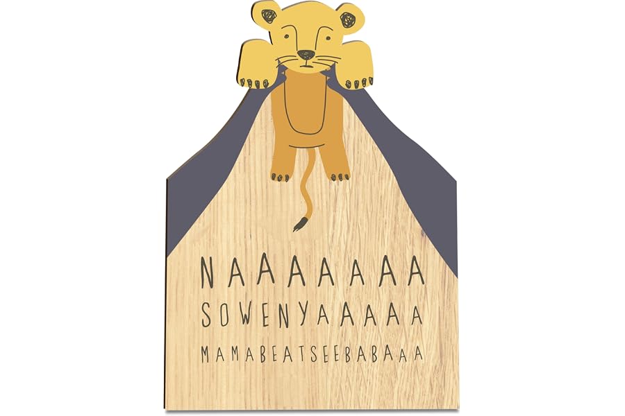 Geschenk zur Geburt Holzkarte - Löwenbaby Geburtstagskarte | Tierkarte, Karte "Löwe", Lion, Glückwünsche zur Geburt, für Jung
