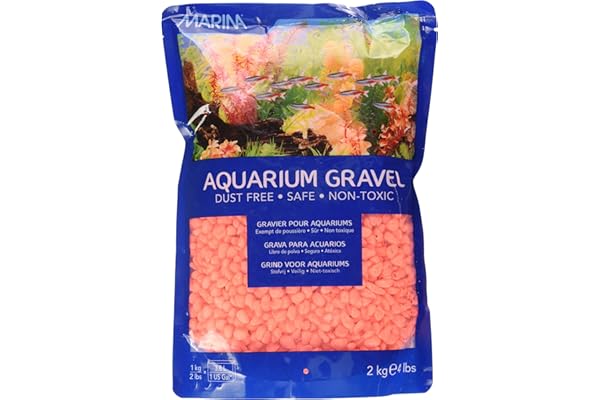 Marina Décoration Gravier pour Aquariophilie Orange 2 kg