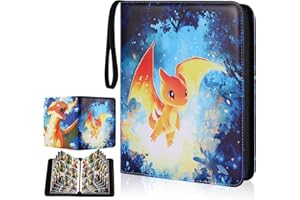 NPHKI Karten Sammelalbum 50 Seiten 900 Taschen, Sammelkarten Album Karten Hefte Ordner, Wasserdicht PU Leder Sammelalbum Album Jungen Mädchen Geschenk für Weihnachten, Kindertag und Geburtstage, A