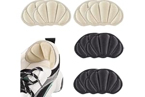 FANJUANLAN 4 Paar Fersenpolster für zu große Schuhe,Selbstklebende Schuheinlagen FerseFußpflege Protektor Verhindert Reibung und Blasen zuschneidbar-Ferse Einsätze