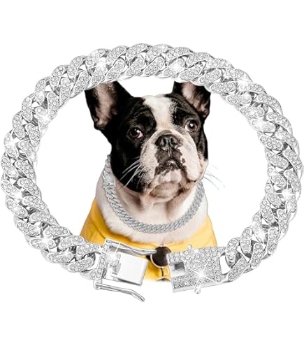 Collana Di Perle Per Cani E Gatti - Regolabile, Con Papillon E Strass, Per Piccoli Animali