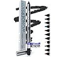 Wonderskin 1440 Longwear Black Glitter Waterproof Eyeliner Pencil - Sharpenable Eyeliner Pencil & Smudge Proof Eye Liner Pencils (Black Truffle)