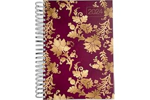 Odkryj kalendarz dzienny w formacie A4 na rok 2024, elegancki burgundowy, wiązanie spiralne, obowiązkowy element biurowy, na całą stronę A4, wyprodukowano w Niemczech edition cumulus