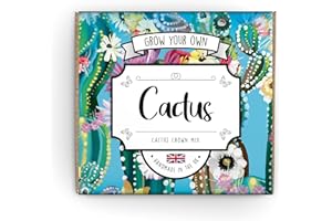 THE LOVELY STUFF COMPANY Grow Your Own Flowering Cactus Kit | A Great Gift for Beginner Gardeners Or Seasoned Pros | Assured to Grow Or We'll Send You New Seeds | Beautifully Hand Made in The UK