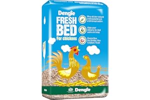 Dengie Fresh Bed for Chickens Great Value 100 Litre Bale - Chopped Dust Extracted Straw Bedding for Poultry - Includes Pine Oil - Compostable Bedding